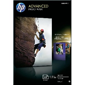 HP Advanced Glossy Photo Paper-25 sht/10 x 15 cm borderless